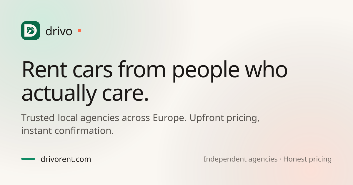 DRIVO — Rent cars from trusted local agencies across Europe
